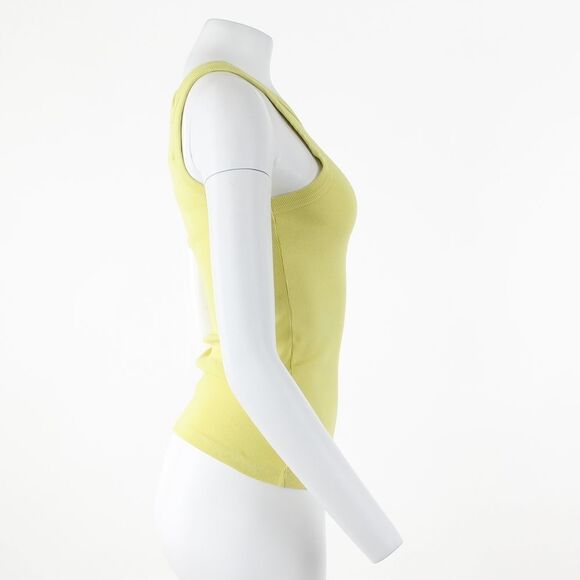 MOTHER The Chin Ups Stretch Cotton Tank in Canary Yellow - Picture 5 of 5